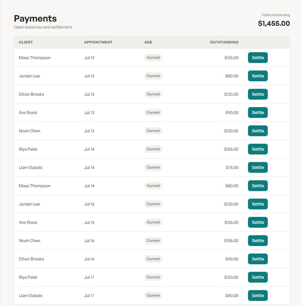 Checkout & invoice